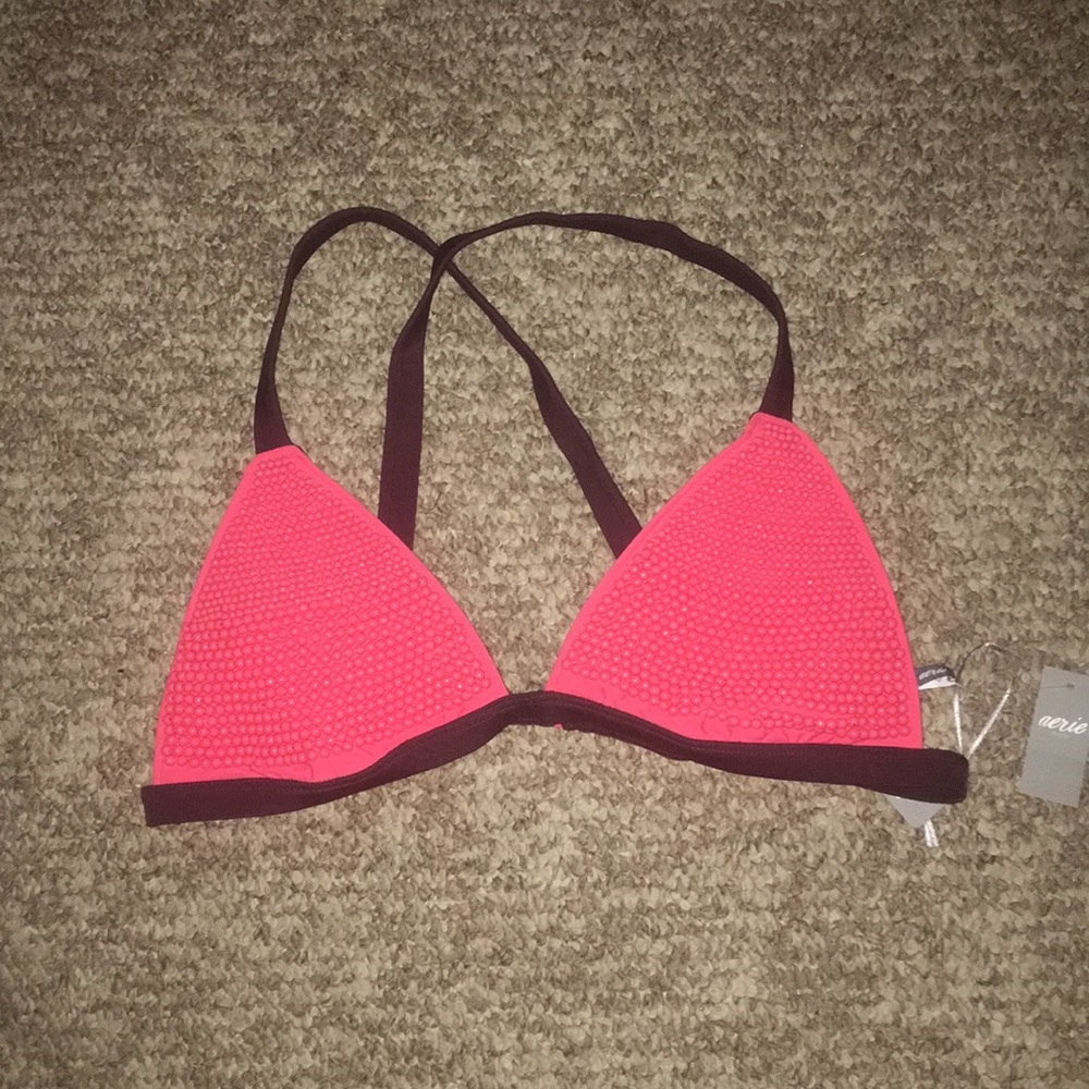 Aerie beaded triangle bikini top